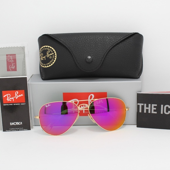 Ray-Ban Jewelry - RAY-BAN 3025 112/4T CYCLAMEN PINK FLASH AVIATORS